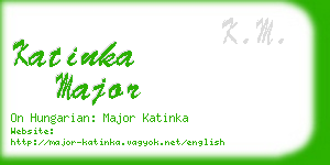 katinka major business card